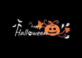 hand gezeichneter halloween-schriftart-nachtthemavektor vektor