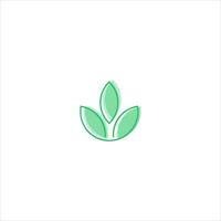 abstraktes grünes Blatt und Blätter-Logo-Icon-Vektor-Design. Landschaftsdesign, Garten, Pflanze, Natur, Gesundheit und Ökologie-Vektor-Logo-Illustration. vektor