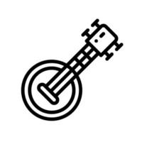banjo linje stilikon. vektor illustration för grafisk design, webbplats, app