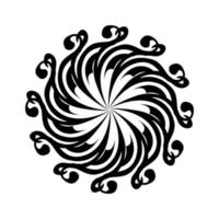 Stammes-Mandala, Stammes-Ornament, florales Mandala-Design im Stammes-Stil, Blumen-Mandala im traditionellen Stil, geometrisches Mandala-Rundornament, ethnisch, Vintage vektor
