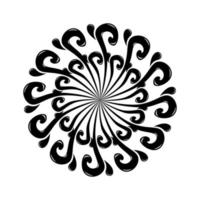 Stammes-Mandala, Stammes-Ornament, florales Mandala-Design im Stammes-Stil, Blumen-Mandala im traditionellen Stil, geometrisches Mandala-Rundornament, ethnisch, Vintage vektor