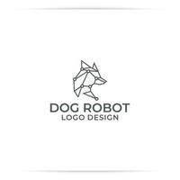 robot hund k9 teknologi logo design vektor, polygon, linje, data, digital, vektor