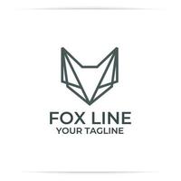 head fox linje logotyp design vektor, abstrakt vektor
