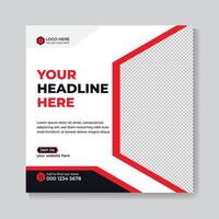 professionelles Corporate Social Media Post Design, Business Post Template, quadratischer Corporate Banner kostenloser Vektor