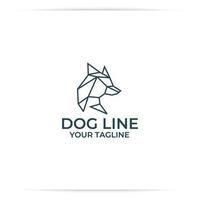 hund logotyp design vektor, polygon stil vektor