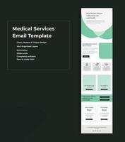 E-Mail-Marketing-Vorlagendesign für medizinische Dienste vektor