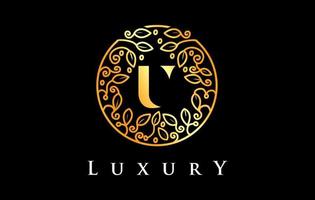 gyllene u letter logotyp luxury.beauty kosmetika logotyp vektor