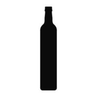 Flasche Weinrebe Symbol schwarze Farbe vektor