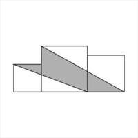 illustration av matematiska problem. bygga en platt fyrkant. redigerbara vektorer. eps10. grundläggande element grafiska resurser vektor