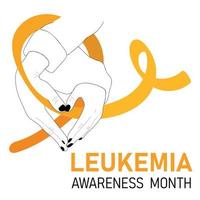 leukemi medvetenhet månad affisch vektor