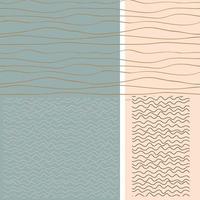 Reihe von Meereswellen. nahtlose Muster in den Farben Weiß, Türkis und Dunkelblau. Vektor-Illustration. vektor