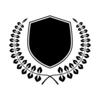 Wappen Vektor schwarze Farbe isoliert