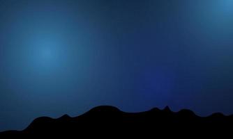 Illustration der Berge bei Nacht mit klarem Himmel. Nachtlandschaft mit Silhouetten von Bergen und Himmel. Vektor-Illustration. Folge 10. vektor