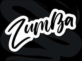 zumba dansstudio text. kalligrafi ord banner design. aerob kondition. vektor hand bokstäver illustration på vit bakgrund.