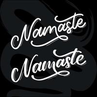 namaste bokstäver indisk hälsning, hej i hindi t-shirt handbokstäver kalligrafisk design. inspirerande vektortypografi. vektor