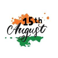 kreativer indischer nationalflaggenfarbhintergrund mit ashoka-rad, elegantem plakat-, banner- oder flyerdesign für den 15. august, glückliche feier des unabhängigkeitstages. vektor