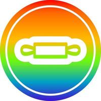 Nudelholz kreisförmig im Regenbogenspektrum vektor