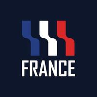 Flagge von Frankreich einfaches modernes Logo vektor