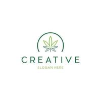 Marihuana-Blatt Natur einfaches Logo vektor