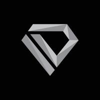 bokstaven d pärla diamant abstrakt modern logotyp vektor