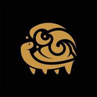Schildkröte Ornament Luxus-Tier-Logo vektor
