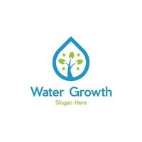 drop baum wasser ökologie natur logo vektor