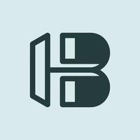 buchstabe hb monogramm modernes logo vektor