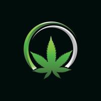 Cannabis-Kreis modernes kreatives Logo vektor