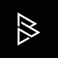 bokstaven bs triangel geometrisk modern logotyp vektor