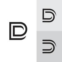 d logotyp design och mall. kreativa d ikon initialer baserade bokstäver i vektor. vektor