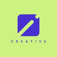 Ich schreibe Symbol-Logo-Design, minimalistisches und kreatives Linientyp-Logo-Vektordesign vektor
