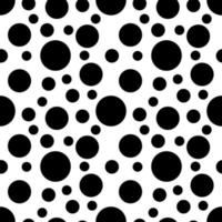 abstraktes nahtloses Muster des schwarzen Kreises auf weißem Hintergrund vektor