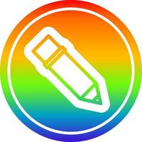einfacher Bleistift im Regenbogenspektrum vektor