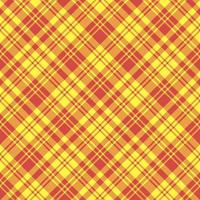 Nahtloses Muster in tollen roten und gelben Farben für Plaid, Stoff, Textil, Kleidung, Tischdecke und andere Dinge. Vektorbild. 2 vektor