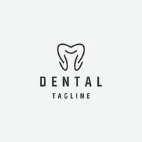 dental linje logotyp ikon formgivningsmall platt vektor