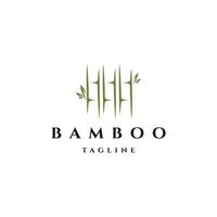 bambu logotyp formgivningsmall platt vektorillustration vektor