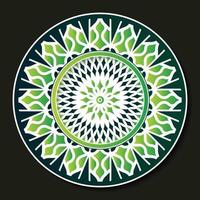 elegante grüne Mandala-Designvorlage vektor