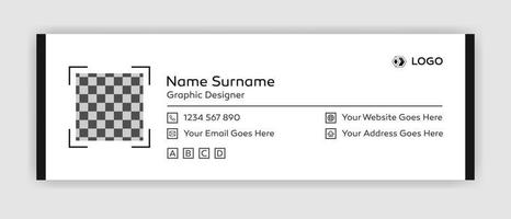 vit bakgrund företags- e-post signatur design mall vektor