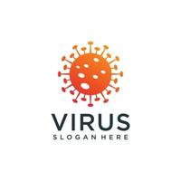 Inspiration für das Corona-Virus-Logo und das Design von Visitenkarten vektor
