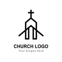 kyrka översikt logotyp vektor