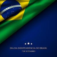 brasilien unabhängigkeitstag hintergrunddesign. vektor