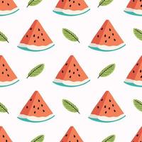 vektor sömlös mönster med vattenmelon och is grädde.