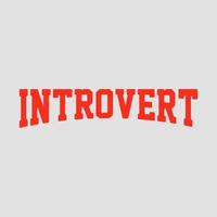 introvert t skjorta design vektor