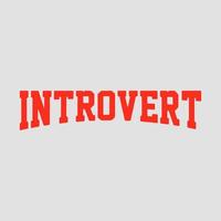 introvertiertes T-Shirt-Design vektor