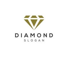 lyx diamant logotyp formad enkel och modern diamant logotyp. vektor