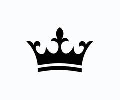 Vorlage für das Logo der königlichen Krone. klarer schwarzer Kronenlogo-Kronenikonenvektor. vektor