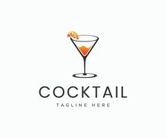 Cocktail-Club-Nacht-Logo. kreative Cocktailbar-Logo-Design-Vektorvorlage. vektor