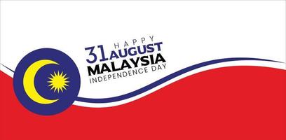 31. august malaysia unabhängigkeitstag feier vektor