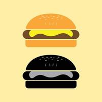 Fast-Food-Burger-Symbol oder Logo vektor