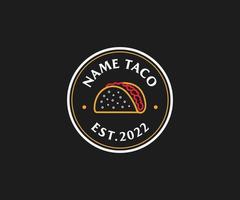 taco logotyp design mall. varm nyligen tillverkad mexikansk tacos logotyp mall vektor. vektor